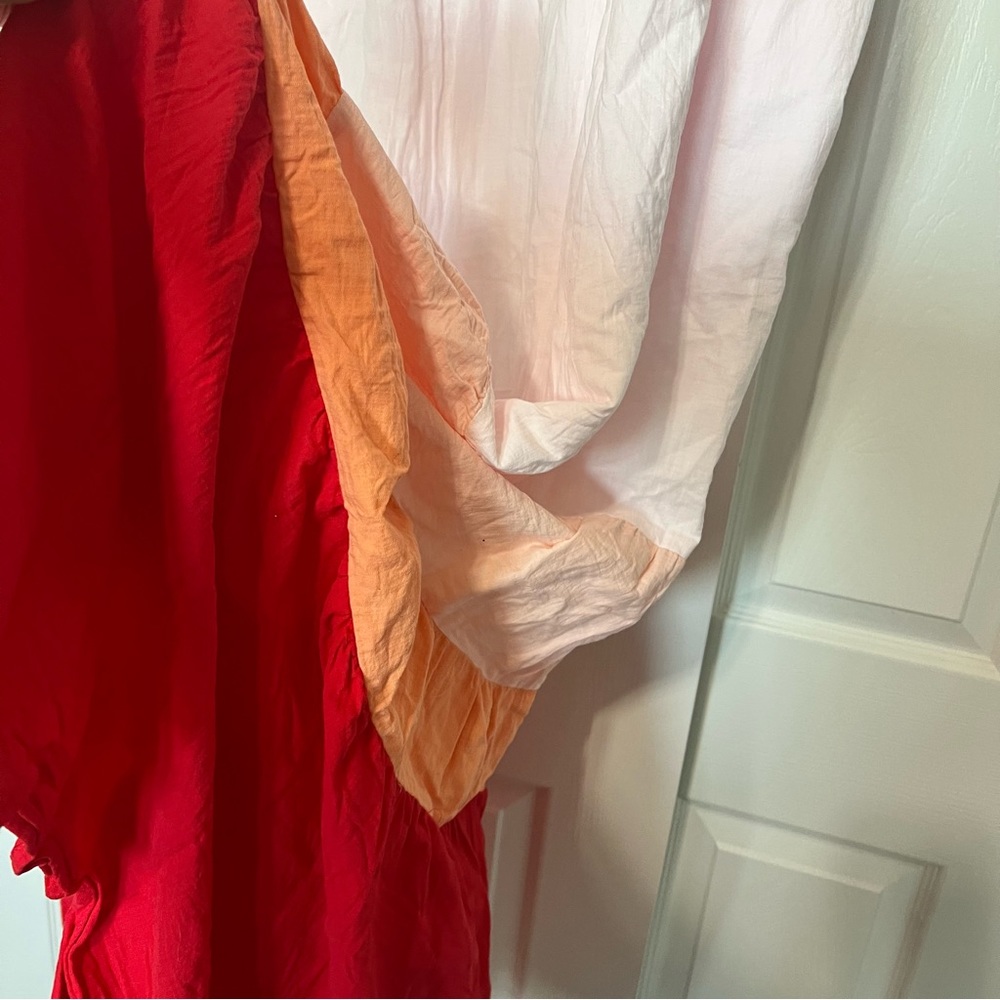 Ava & Viv color Block Maxi Dress Size 2X NWOT 🔴🟠🩷 - Picture 5 of 15